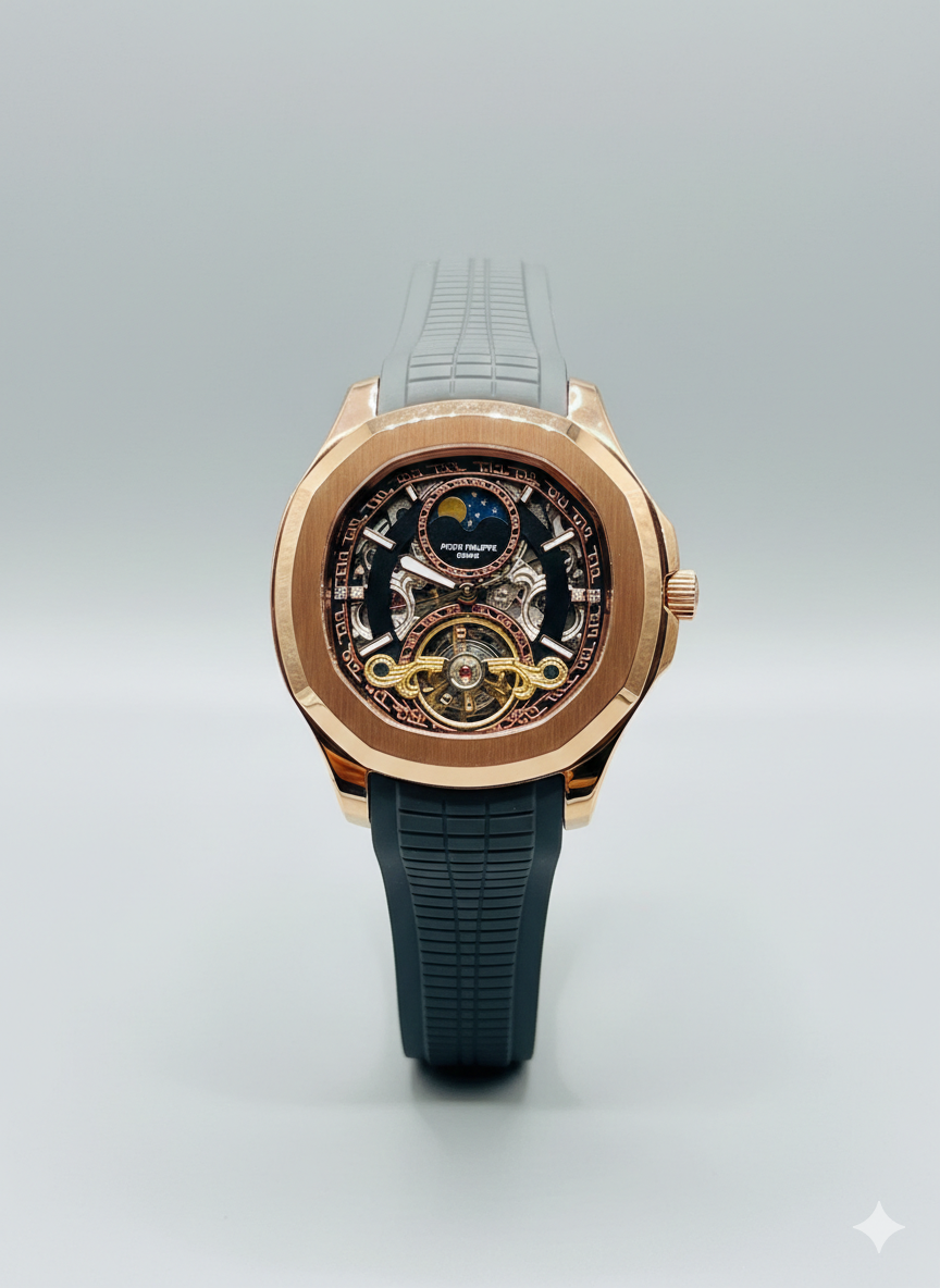 Patek Philippe Aquanaut Skeleton Rose Gold Case | Self Winding