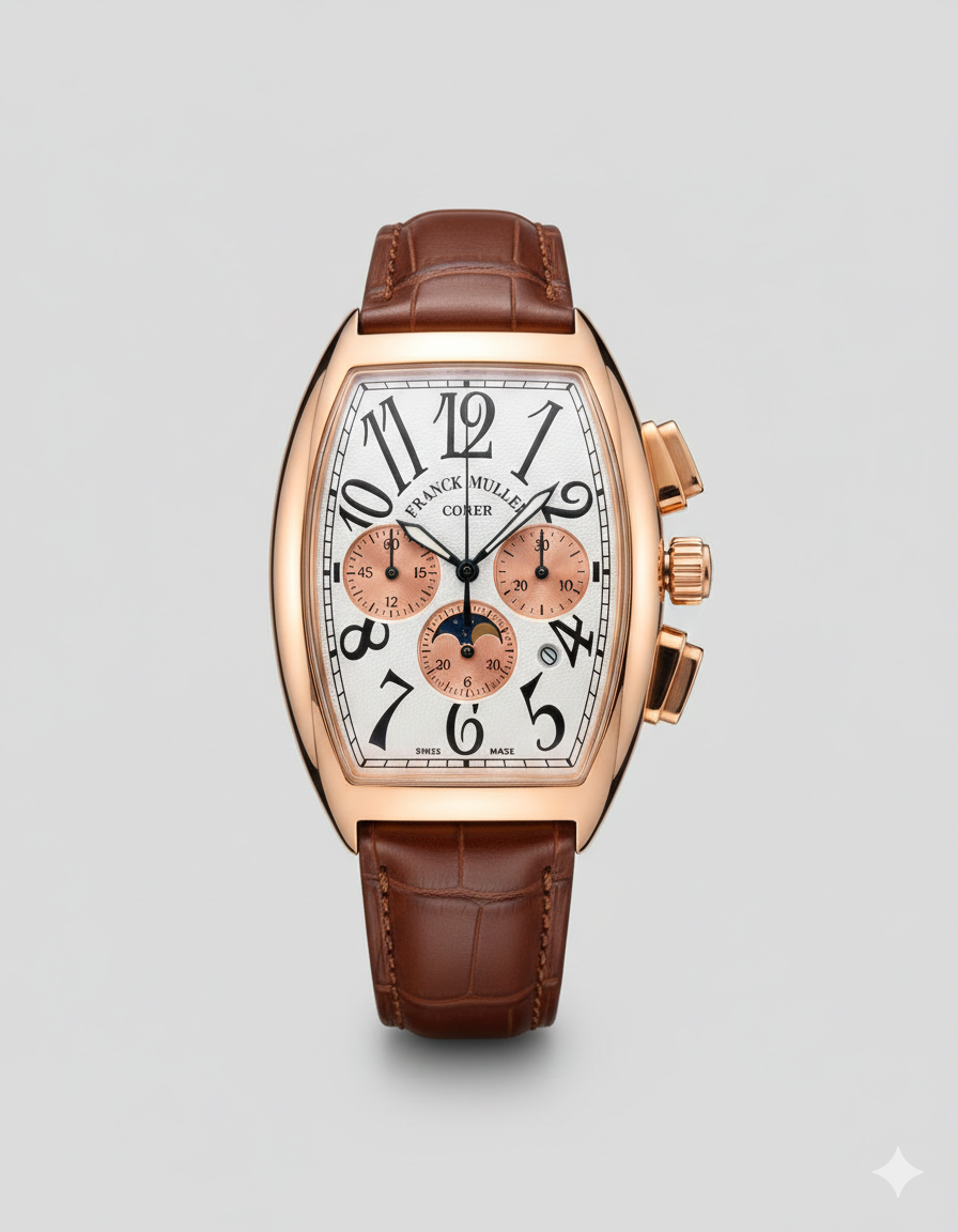 Franck Muller – Cintrée Curvex Moonphase | Rose Gold Dial