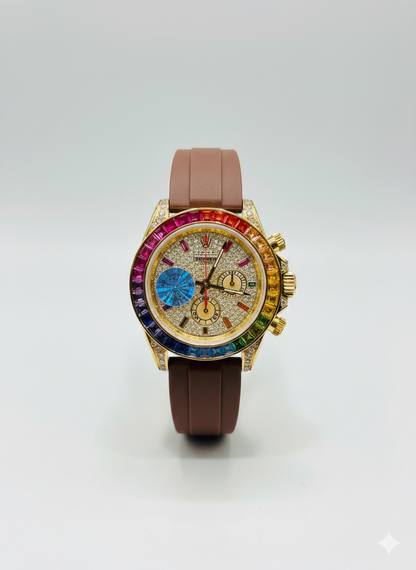 Rolex Daytona  Multi Color Stones | Self-Winding | Oysterflex