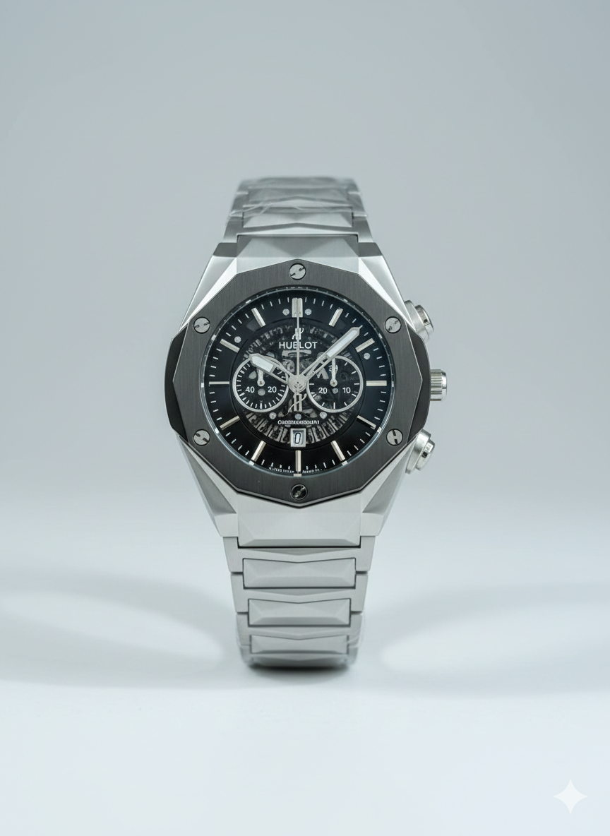 Hublot Diamod Cut Skeleton Texture