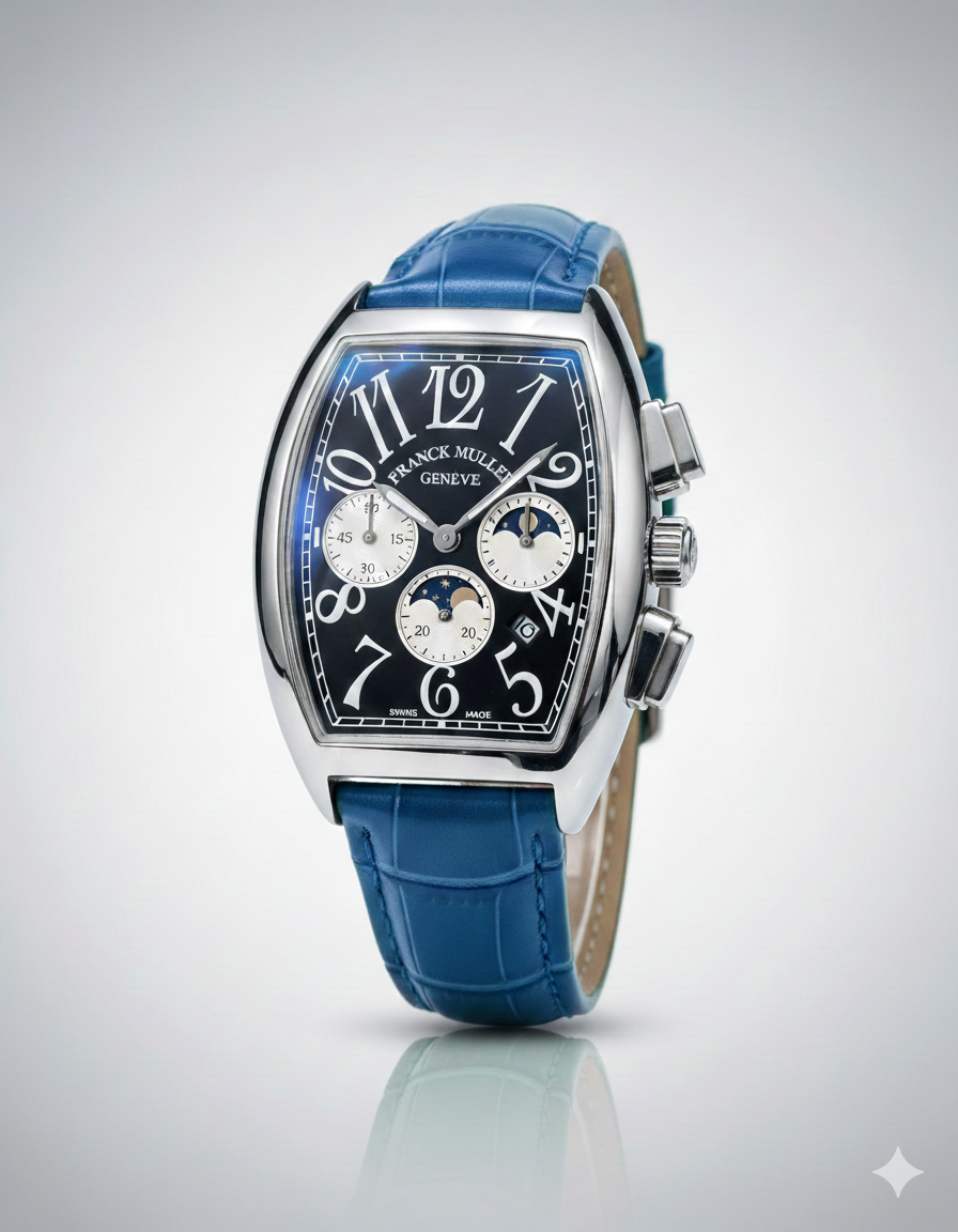 Franck Muller – Cintrée Curvex  Moonphase – Black Dial