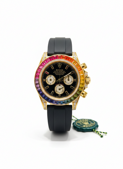 Rolex Daytona  Multi Color Stones | Self-Winding | Oysterflex