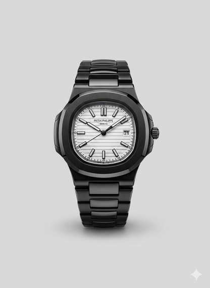 Patek Phillipe Geneve Nautilus Black Case | Quartz