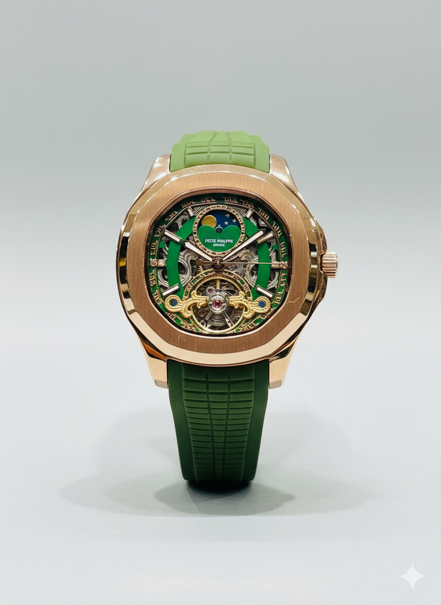 Patek Philippe Aquanaut  Skeleton Rose Gold Case | Self Winding