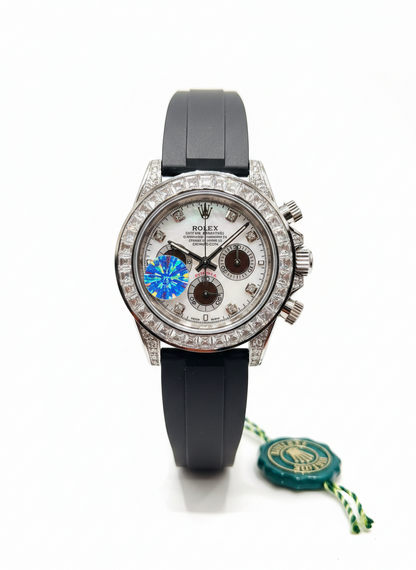 Rolex Daytona  White Color Stones | Self-Winding | Oysterflex