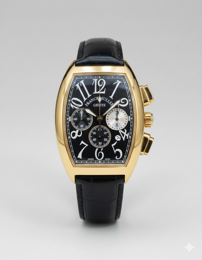 Franck Muller – Cintrée Curvex  Moonphase | Yellow Gold Dial |