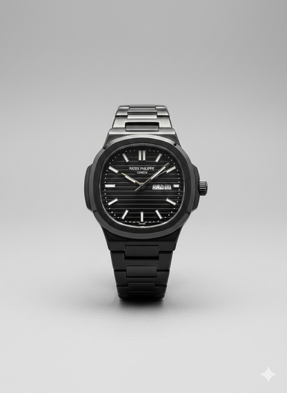 Patek Phillipe Geneve Nautilus Black Case | Quartz
