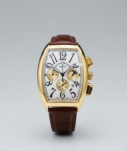 Franck Muller – Cintrée Curvex  Moonphase | Yellow Gold Dial |