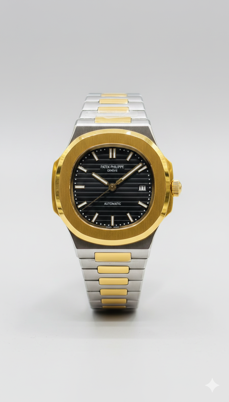 Patek Philippe Nautilus Two-Tone Gold Case| Self Winding
