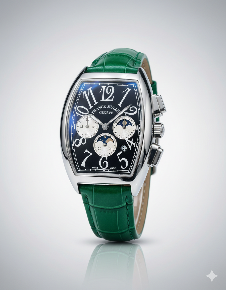 Franck Muller – Cintrée Curvex  Moonphase – Black Dial