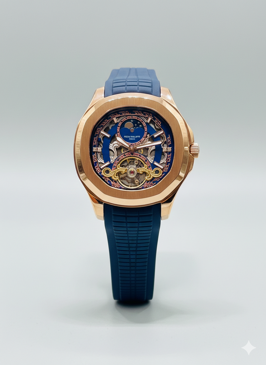 Patek Philippe Aquanaut  Skeleton Rose Gold Case | Self Winding