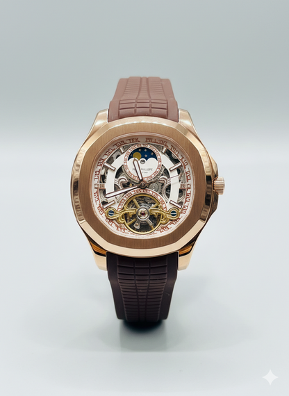 Patek Philippe Aquanaut  Skeleton Rose Gold Case | Self Winding