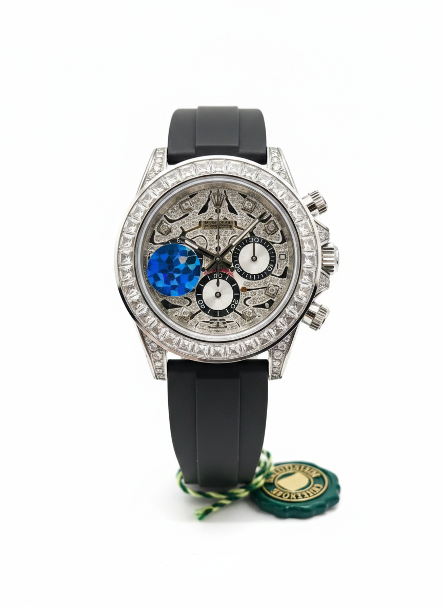 Rolex Daytona  White Color Stones | Self-Winding | Oysterflex
