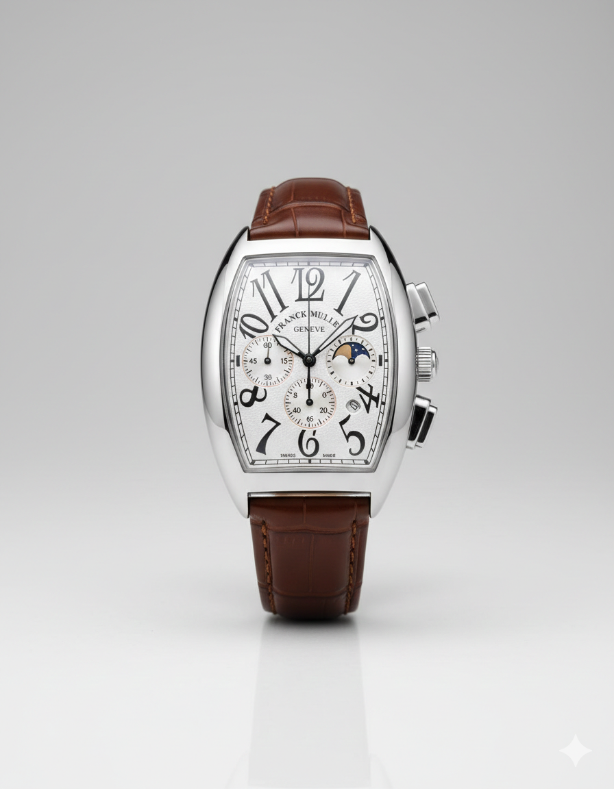 Franck Muller – Cintrée Curvex  Moonphase – White Dial